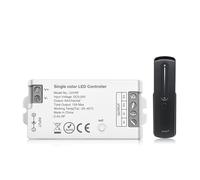 MALIIGAZA 2pin Single Color COB LED Strip Dimming Controller Kit, Wireless Remote RC07RFB&C01RF Controller with 4-Zone Group Control, for DC5V/12V/24V Monochrome LED Strips