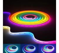 MALIIGAZA Addressable RGB COB LED Strip with WS2811 IC, 10m 24V 7200 LEDs Flexible 12mm Black PCB for Gaming, TV Backlight, Indoor Decor Lighting (Controller & Power Not Included)