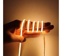 MALIIGAZA COB LED Strip Light 5m, Ultra-Thin Width 5mm LED Strip 24V Warm White 3000K Dimmable Flexible CRI>90 High Density 400LEDs/m for Bedroom Home Kitchen Decor (Power Supply Not Included)