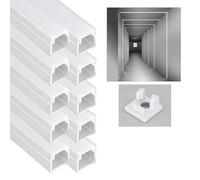 MALIIGAZA L Shape LED Channel 10 Pack - 50cm Aluminium Profile with Cover, for 8mm LED Strips, 5m Total - Under Cabinet, Shelf, Table Light Diffuser