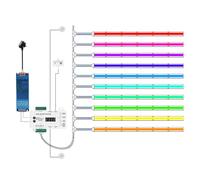 MALIIGAZA RGB Motion Triggered Stair Lights Kit for 16 Steps, Color Changing LED Strip 40Inch (100cm) Cuttable with 12 Modes Indoor Stair Lighting