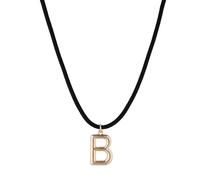 Malika Initial Cord Necklace A GOLD TONE