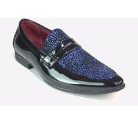 Malin Glenn Men's Slip On Shoes | Slip On Shoes | Black/Blue | UK Size 6
