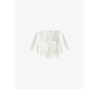 Malina Womens Malina Estela Broderie-Anglaise Short-Sleeve Linen-Blend Blouse White 10