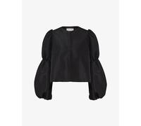 Malina Womens Malina Zoey Balloon-Sleeve Satin Blouse Black M