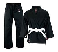 Malino Student Karate Suit Uniform For Adult 7oz PolyCotton Belt Free Color Black Size 4/170