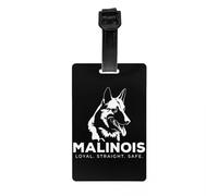 Malinois Luggage Tag Mechelaar Belgian Shepherd Dog Travel Bag Suitcase Privacy Cover ID Label