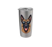 Malinois Sunglasses Belgian Shepherd Stainless Steel Insulated Tumbler