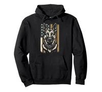 Malinois Working Dog Handler Patriotic K9 Police & Veteran Pullover Hoodie