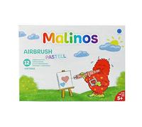 MALINOS 300970 Airbrush Pastel, 12 Pens and 8 Stencils, from 5 Years