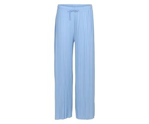Malito 883 Women's Pleated Trousers - Loose Soft Flowing Chiffon Trousers - Long Summer Trousers - Trendy Marlene Trousers, baby blue, S-M