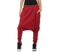 Malito Basic Harem Pants Aladin Pants Baggy Uni-Colors 91086 Women One Size (Bordeaux)