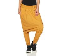 Malito Basic Harem Pants Aladin Pants Baggy Uni-Colors 91086 Women One Size (Yellow)