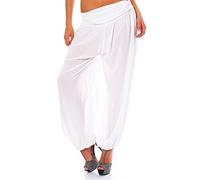 Malito Bloomers Aladin Harem Pants Boyfriend Pants Baggy Yoga 1482 Women One Size (White)