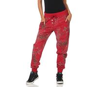 Malito Boyfriend Pants Classic Baggy Trousers Aladin Bloomers Yoga Wrap Twist 83728 Women One Size (red)