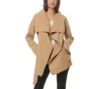Malito Short Coat in The Waterfall-Design Jacket Trenchcoat Fleece Dufflecoat 3041 Women One Size (Camel)