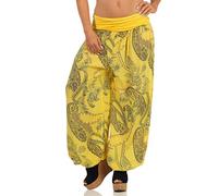 Malito Women Aladdin Pant Bloomer Harem 7185 (Yellow)