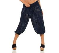 Malito Women Aladdin Shorts Pant Harem Yoga 7186 (Dark Blue)