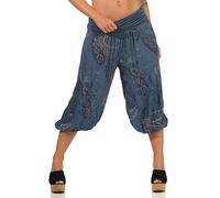 Malito Women Aladdin Shorts Pant Harem Yoga 7186 (Jeans Blue)