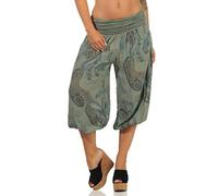 Malito Women Aladdin Shorts Pant Harem Yoga 7186 (Olive)
