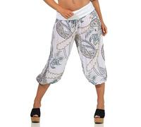 Malito Women Aladdin Shorts Pant Harem Yoga 7186 (White)