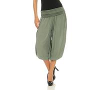 Malito Women Bloomers Court Uni Color Harem Pant Boyfriend Baggy Chill 1483 (Olive)