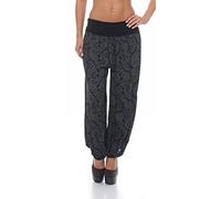 Malito Women Harem Pants with Orient Print Boyfriend Pants Aladdin Baggy Yoga 8580 (Black)