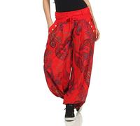 Malito Women´s Bloomers with Pattern Harems Trousers 3485 (fits from Size 6 to Size 12, red)