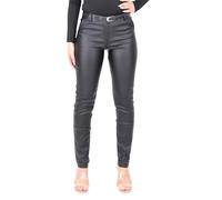 Malito - Women's Chino Trousers - Chic Elastic Leather Look Trousers - Festive Elegant Stretch Women's Trousers 1031 (S-XXL), black, L