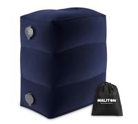 Maliton Airplane Footrest, Inflatable Foot Rest for Kids, Adjustable Height Travel Pillow, Cars, Travel, Office, Toddler Airplanes Journey Essentials (Navy Blue, 1 Pack)