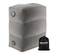 Maliton Airplane Footrest, Inflatable Foot Rest for Kids, Adjustable Height Travel Pillow On Airplanes, Cars, Office, Toddler Travel Essentials (Grey, 1Pack)