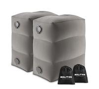 Maliton Airplane Footrest, Inflatable Foot Rest for Kids (Grey, 2 Packs)