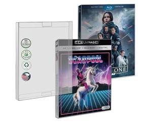MALKO 10 Pack Blu-Ray SLIPCOVER Protector Case Compatible with: 4K UHD & Blu Ray Slips