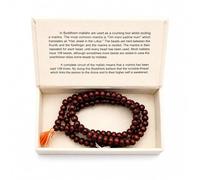 Malla/Mallah Prayer Beads Buddhist Rosary Wood in Box Meditation Mala Bead