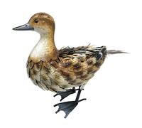 Mallard Brown Duck Metal Garden Sculpture 32cm
