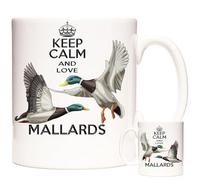 Mallard Coffee Mug. Keep Calm Love Mallards. Duck 11oz Ceramic Coffee Mug. Gift for Duck Lovers. Duck Theme Gift Mug