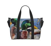 Mallard Duck 1 Printed Travel Duffle Bag for Men Women Holiday Travel Luggage Bag Waterproof Tote Bag with Shoulder Strap