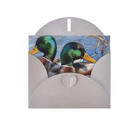mallard duck 1 Prints Pearl Paper Horizontal Festival Greeting Card for Birthday Cards and All Occasions, Gray