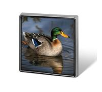 Mallard Duck Backpack Pin Cute Brooch Decoration Brooches for Women Mens Lapel Pins for Suits Fashion Button Badges for Hat Backpacks Purses Jackets Shirt Suit Lapels-Square