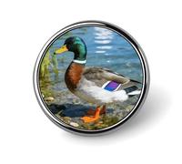 Mallard Duck Badges Pin, Personalized Exquisite Round Badge, 1 Inch Button Pins for Women And Men, Decorative Metal Round Brooch for Clothing, Backpacks, And Hats