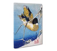 Mallard Duck By Utagawa Hiroshige Canvas Print | Gallery Wrapped 30mm Frame Wall Art | 24x16 inches | Ready to Hang | Asian Bird Picture | Living Room Bedroom Lounge Office