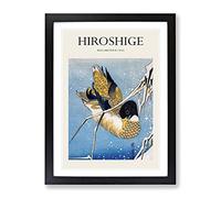Mallard Duck By Utagawa Hiroshige Exhibition Museum Asian Japanese Framed Wall Art Print, Ready to Hang Picture for Living Room Bedroom Home Office Décor, Black A3 (34 x 46 cm)
