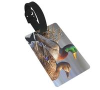 Mallard Duck Full Width Single-Sided Printed Luggage Tags, Tag Tags to Prevent Mistakes, Name Tags, Luggage Decorations, Pendants, Travel Experts, Full Equipment Markings