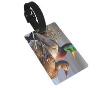 Mallard Duck Full Width Single-Sided Printed Luggage Tags, Tag Tags to Prevent Mistakes, Name Tags, Luggage Decorations, Pendants, Travel Experts, Full Equipment Markings