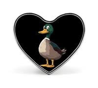 Mallard Duck Heart Badge Funny Lapel Pins Personalized Button Brooch Pin for Clothing Bag Accessories
