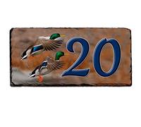 Mallard Duck House Number Slate Name Gate Sign Plaque Door Personalised SL42