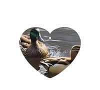 (mallard duck) Printed Paper Car Air Freshener Lavender Scented Hanging Odor Remover 10/40/100 Pcs for Vehicle Home Closet Wardrobe - Heart Shape