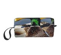 Mallard Duck Printed Travel Makeup Bag Portable Cosmetic Bag Makeup Case Toiletry Handbag Organiser for Women