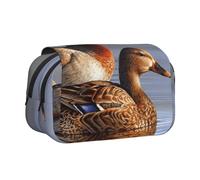 Mallard Duckdouble Layer Pencil Case With Flip Top Big Pencil Bag High Storage Pen Case Pouch Stationery Organizer Makeup Bag For Boys Girls Teen College Students School Adults & Office Supplies