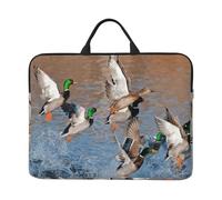 Mallard Ducks 14 Inch Printed Laptop Sleeve, 600d Oxford-Cloth Shockproof Laptop Case With Thickened Pearl Cotton,Waterproof Portable Laptop Handbag Cover
